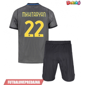 Lacne Dětský Futbalové dres Inter Milan Henrikh Mkhitaryan #22 2026-27 Krátky Rukáv - Tretina (+ trenírky)